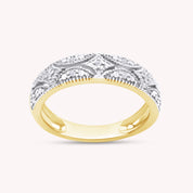 Lab Created Moissanite Wedding Band Ring for Women