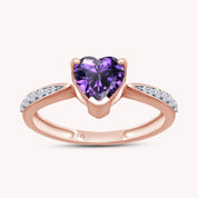 Solitaire Heart Promise Ring for Women