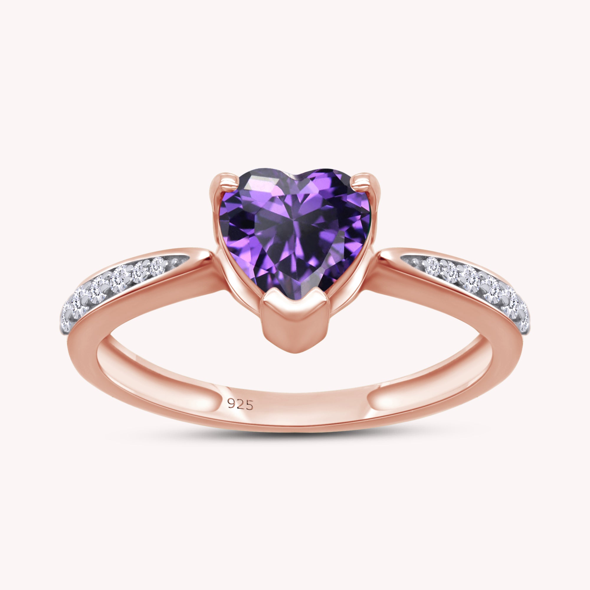 Solitaire Heart Promise Ring for Women