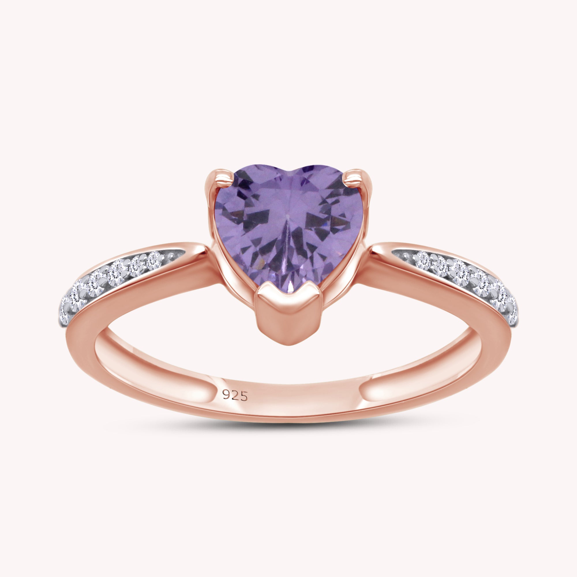 Solitaire Heart Promise Ring for Women