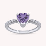 Solitaire Heart Promise Ring for Women