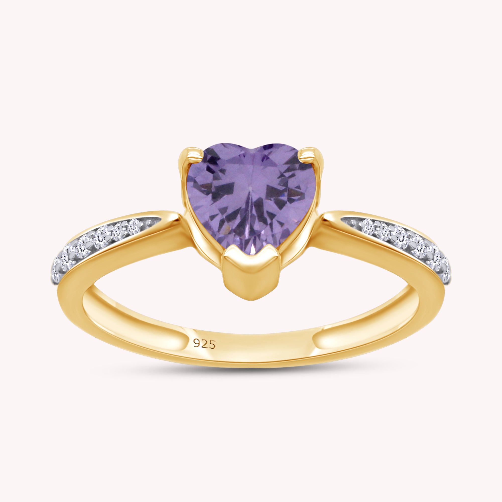 Solitaire Heart Promise Ring for Women