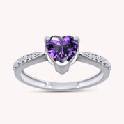 Solitaire Heart Promise Ring for Women