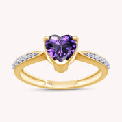 Solitaire Heart Promise Ring for Women