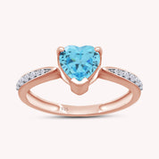 Solitaire Heart Promise Ring for Women