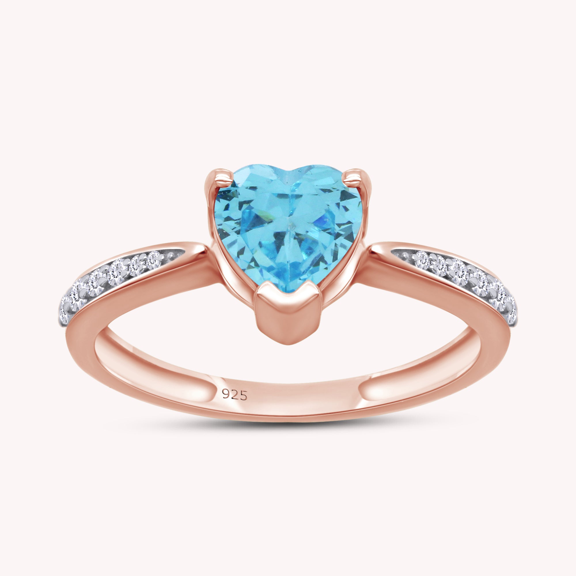Solitaire Heart Promise Ring for Women