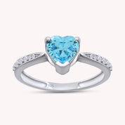 Solitaire Heart Promise Ring for Women