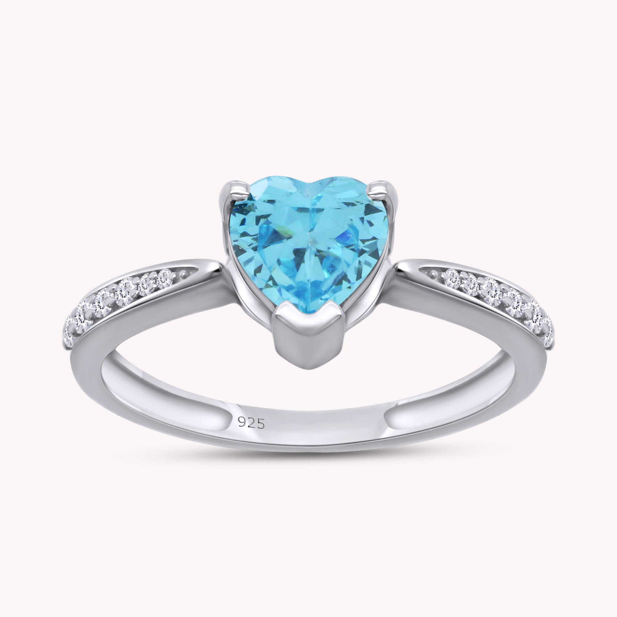 Solitaire Heart Promise Ring for Women