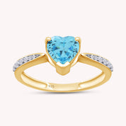 Solitaire Heart Promise Ring for Women