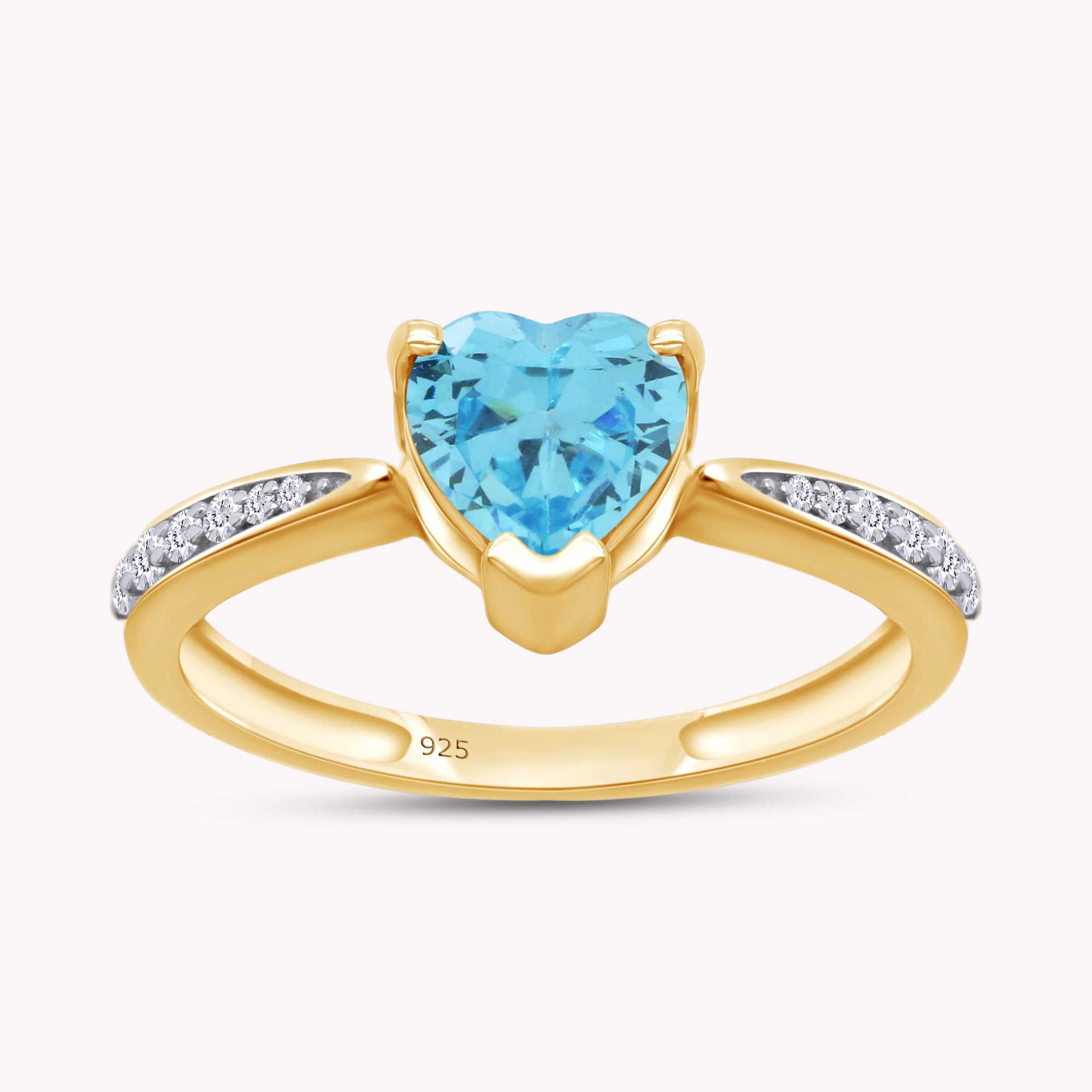 Solitaire Heart Promise Ring for Women