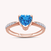 Solitaire Heart Promise Ring for Women