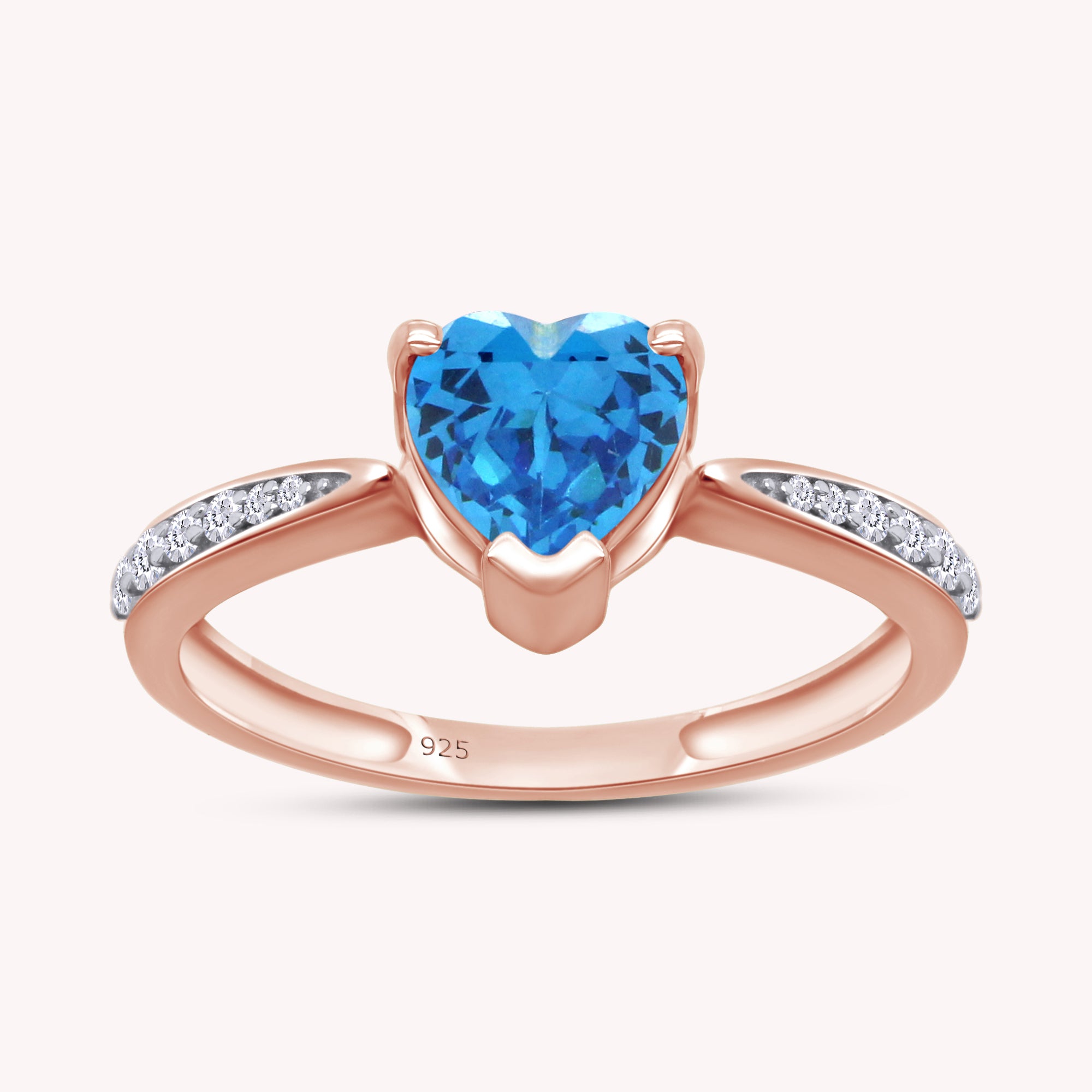 Solitaire Heart Promise Ring for Women