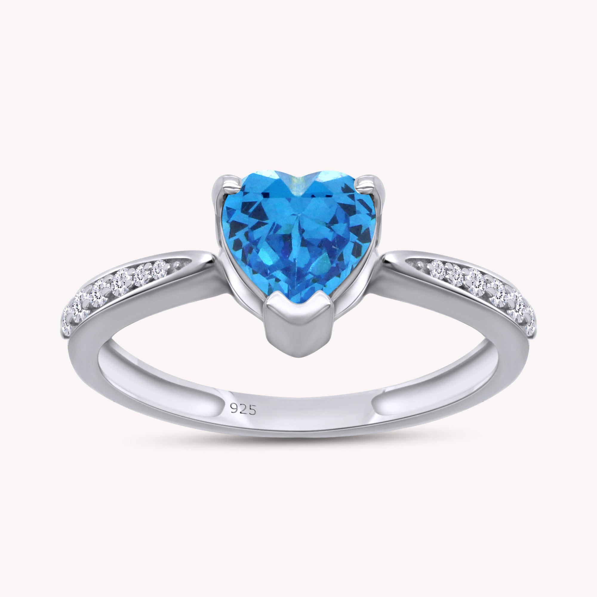 Solitaire Heart Promise Ring for Women