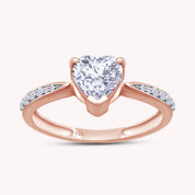 Solitaire Heart Promise Ring for Women