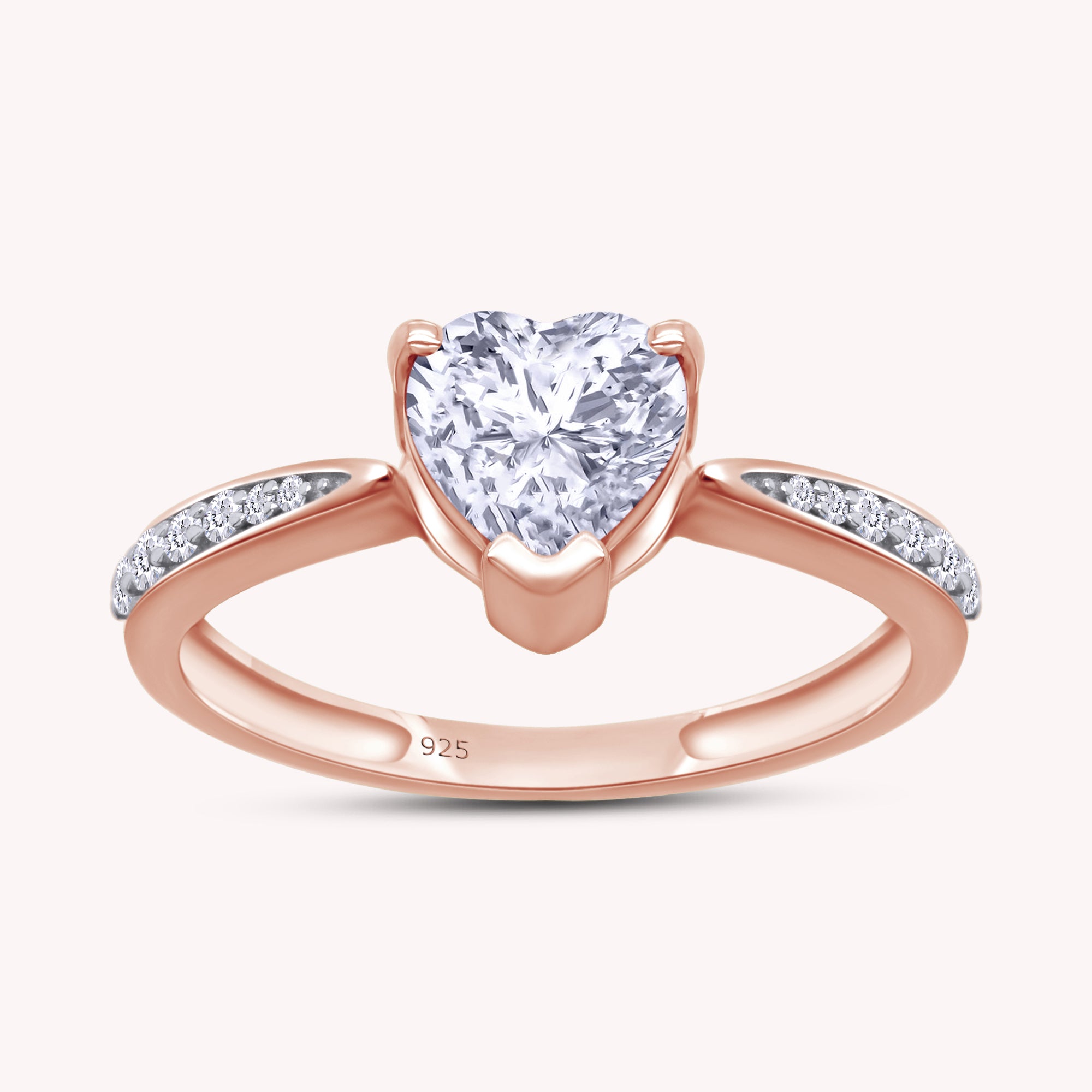 Solitaire Heart Promise Ring for Women