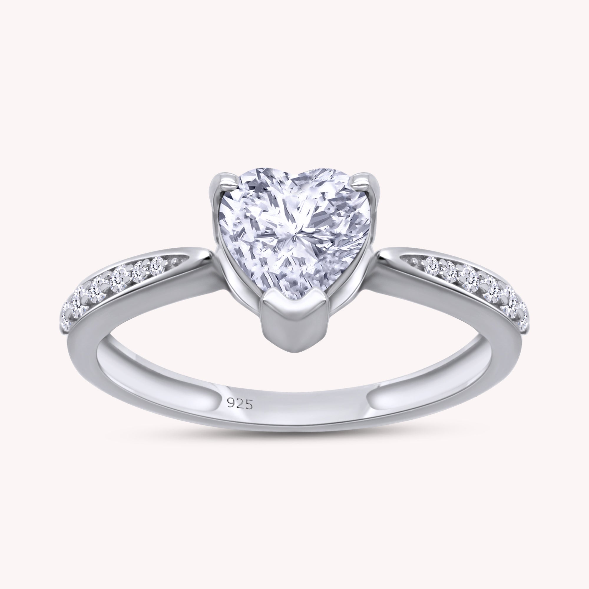 Solitaire Heart Promise Ring for Women