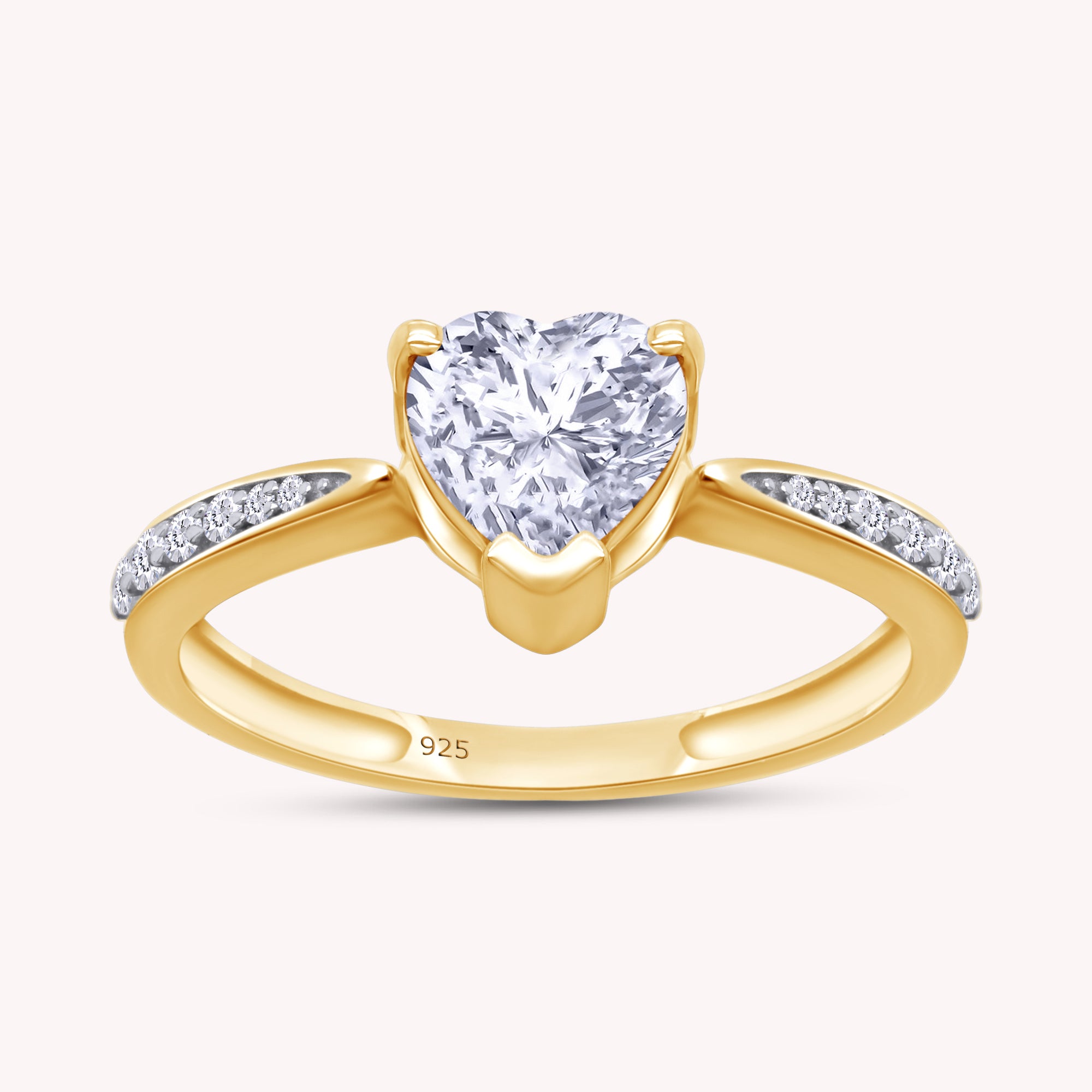 Solitaire Heart Promise Ring for Women
