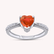 Solitaire Heart Promise Ring for Women
