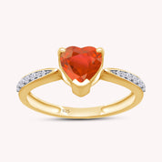Solitaire Heart Promise Ring for Women
