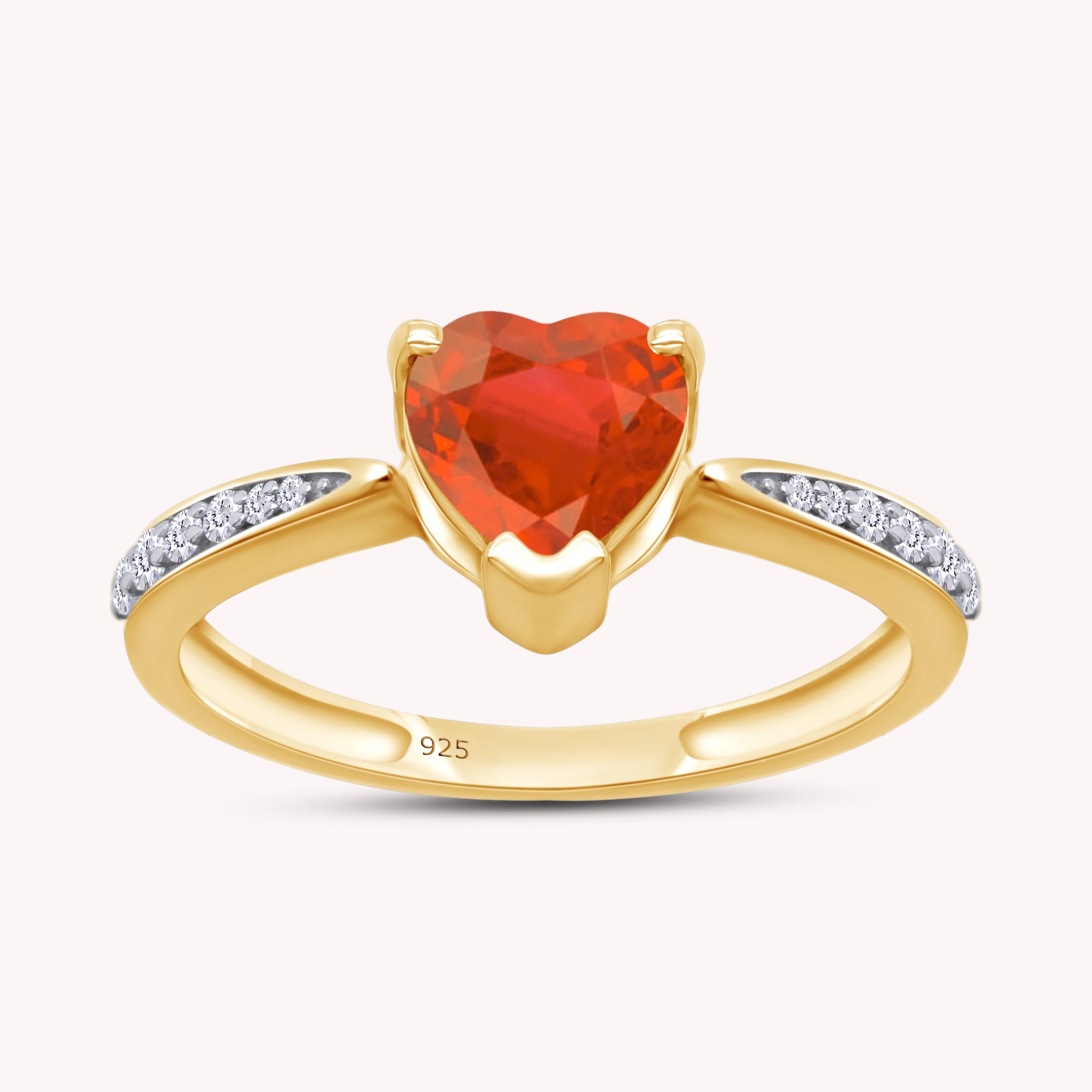 Solitaire Heart Promise Ring for Women