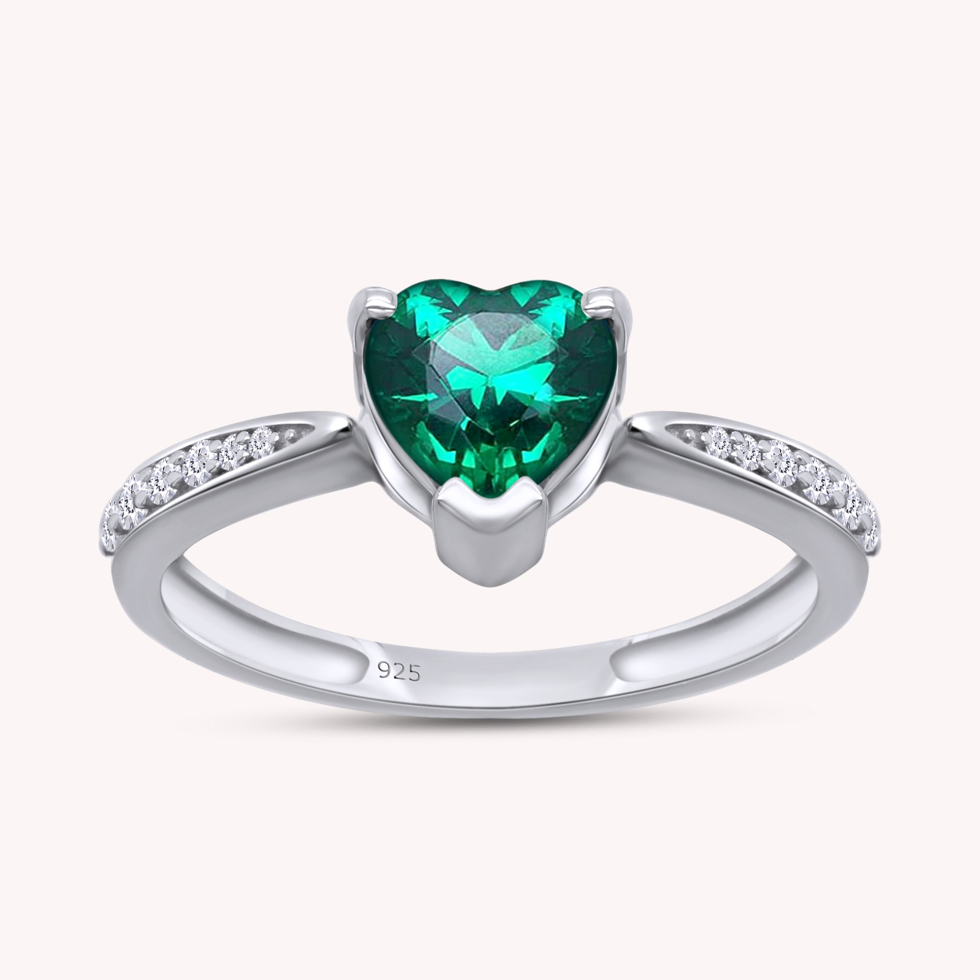 Solitaire Heart Promise Ring for Women