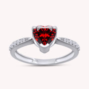Solitaire Heart Promise Ring for Women