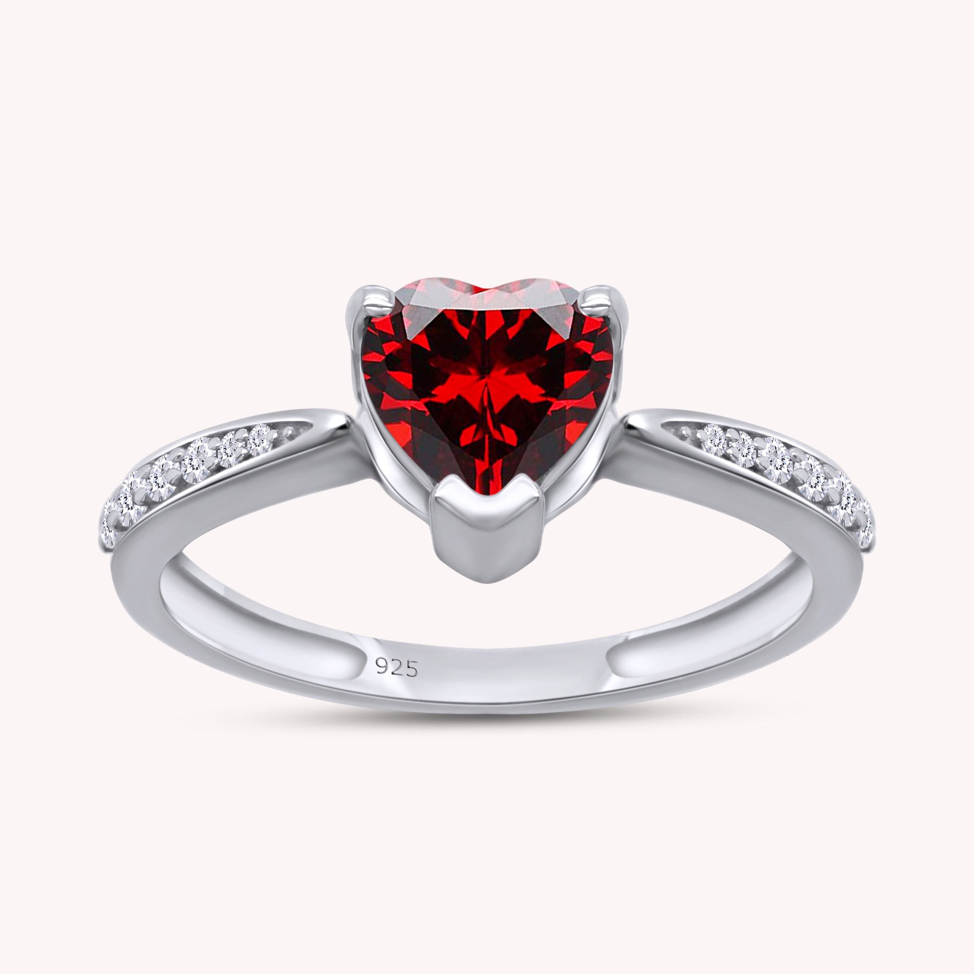 Solitaire Heart Promise Ring for Women