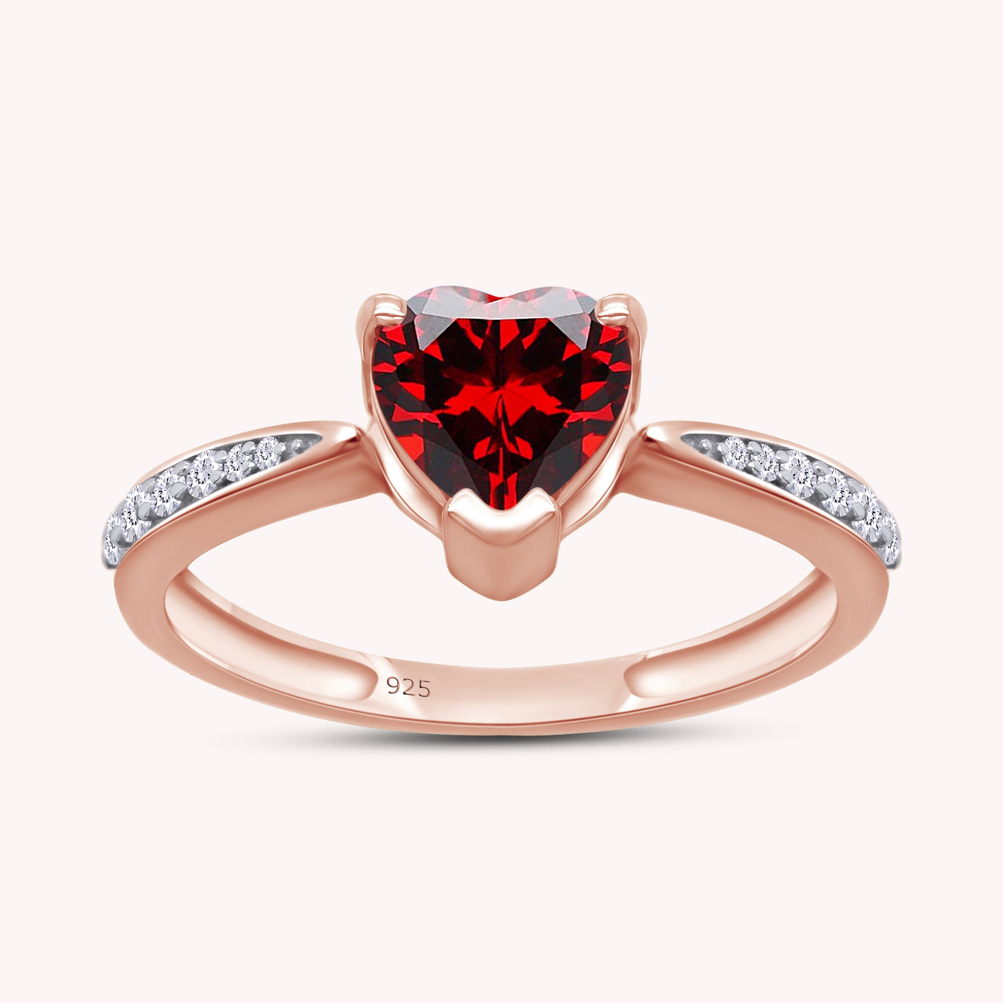 Solitaire Heart Promise Ring for Women