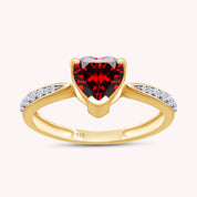 Solitaire Heart Promise Ring for Women
