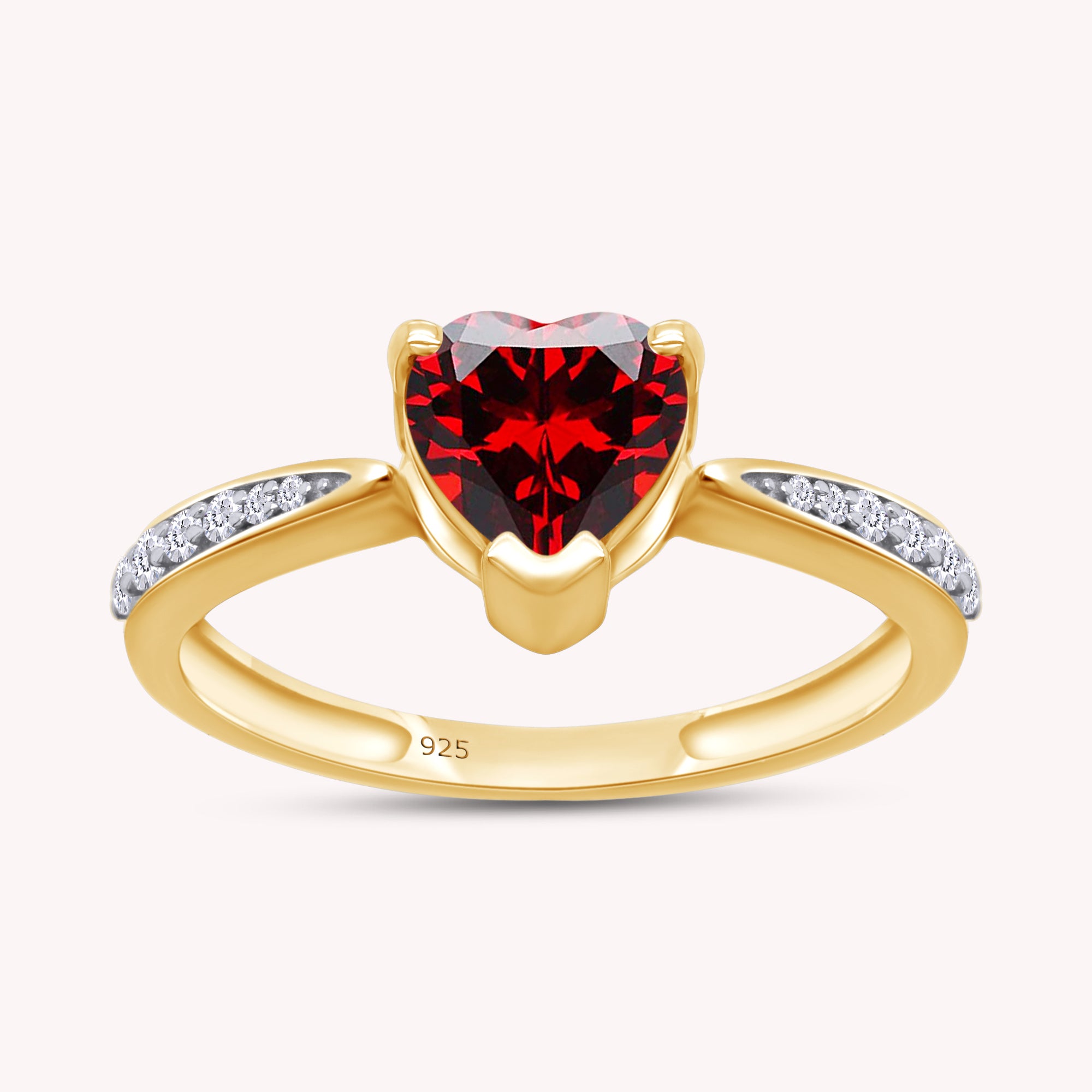 Solitaire Heart Promise Ring for Women