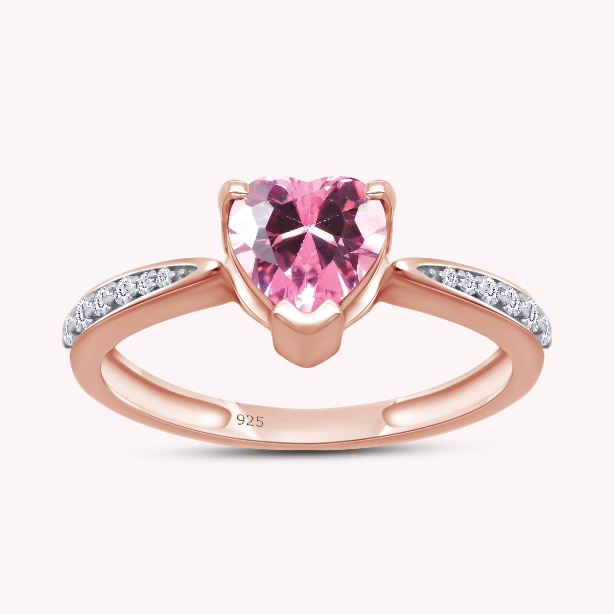 Solitaire Heart Promise Ring for Women