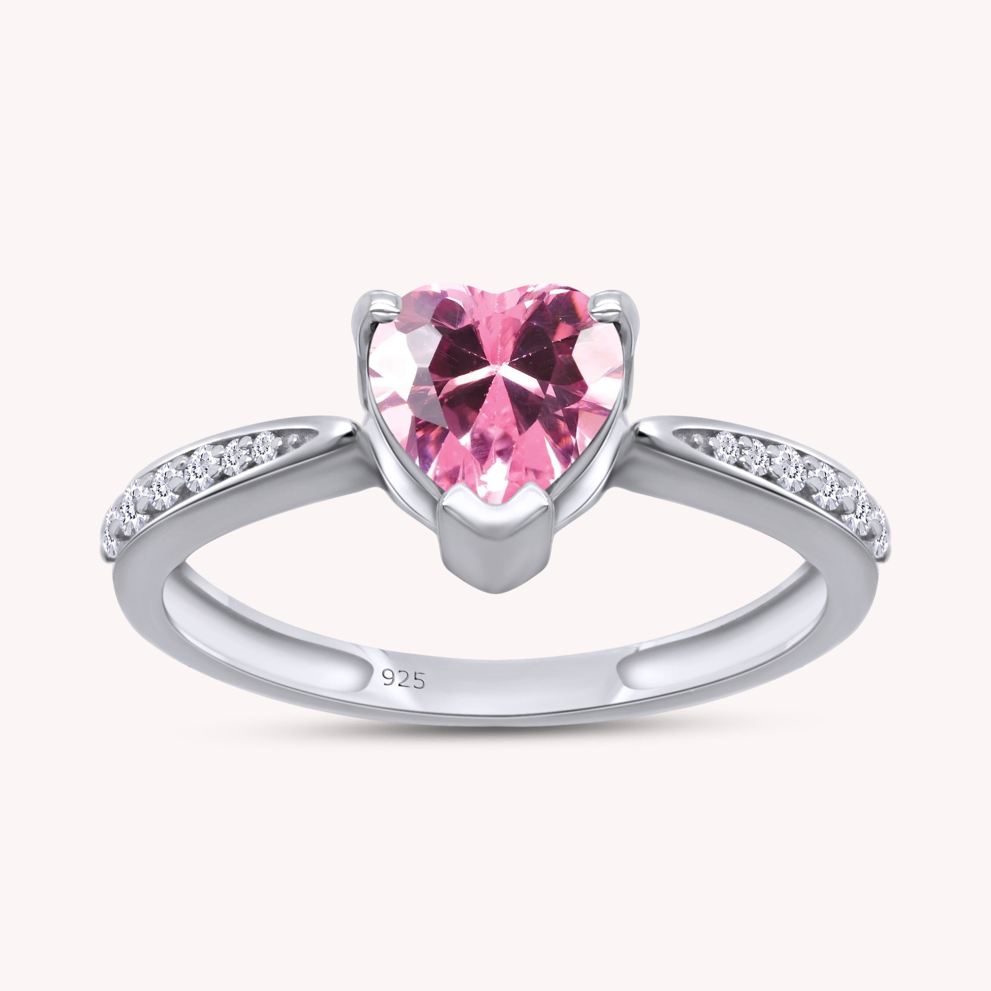 Solitaire Heart Promise Ring for Women