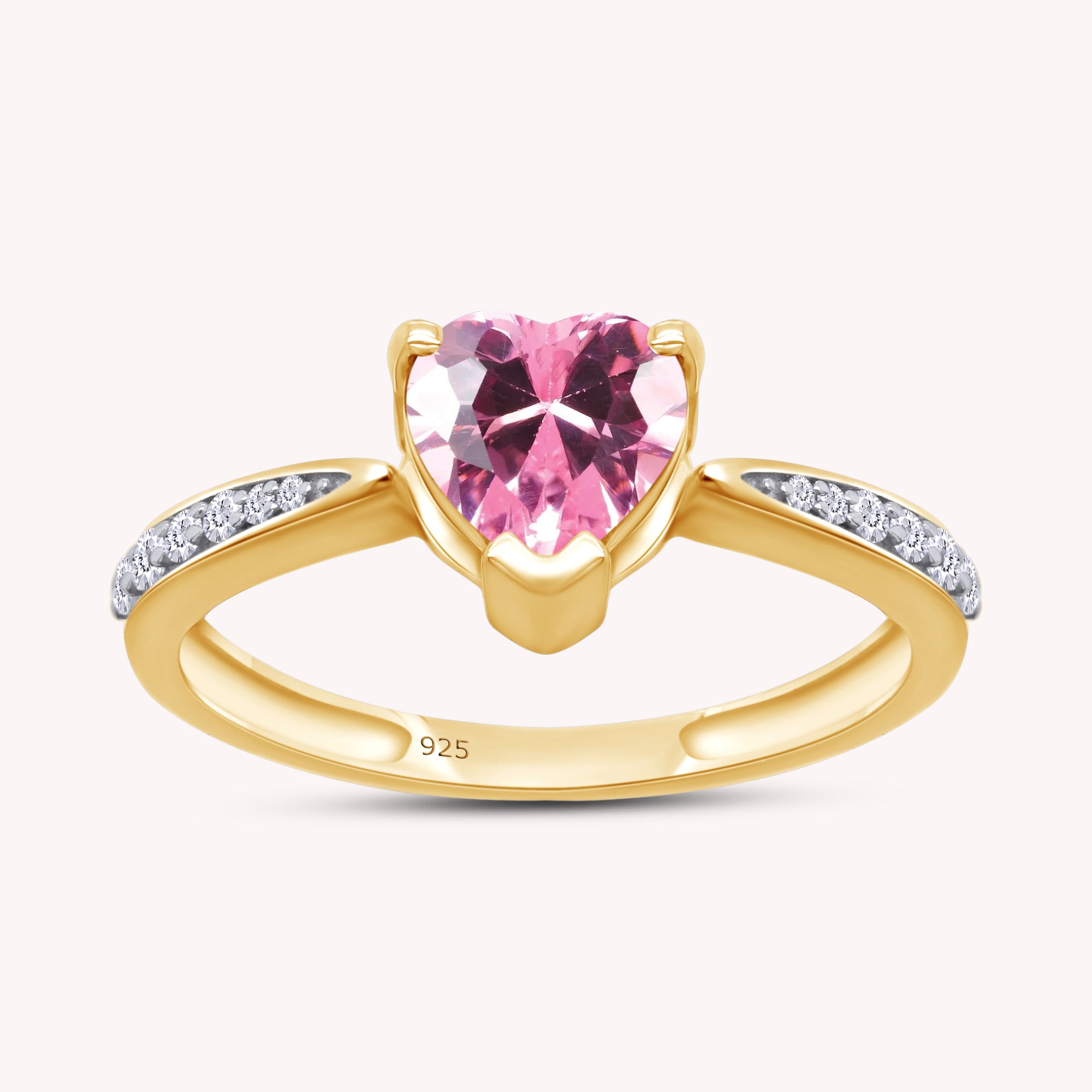 Solitaire Heart Promise Ring for Women