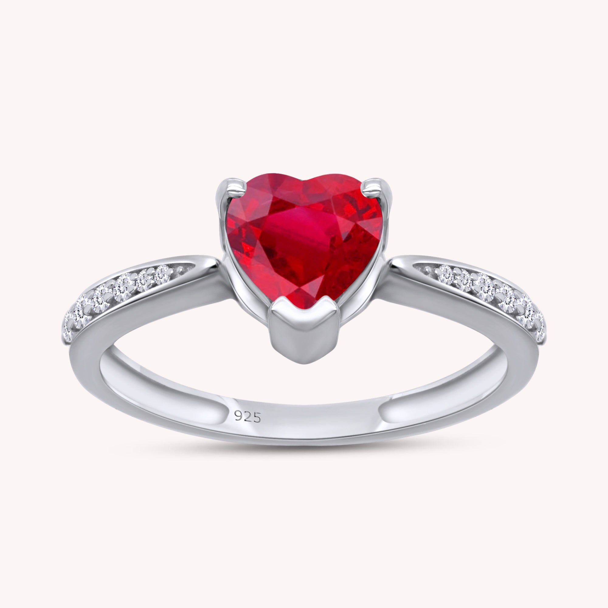 Solitaire Heart Promise Ring for Women