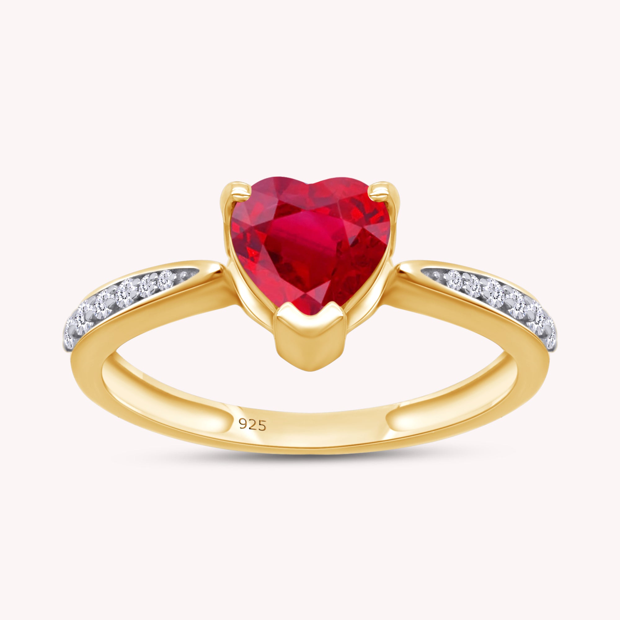 Solitaire Heart Promise Ring for Women