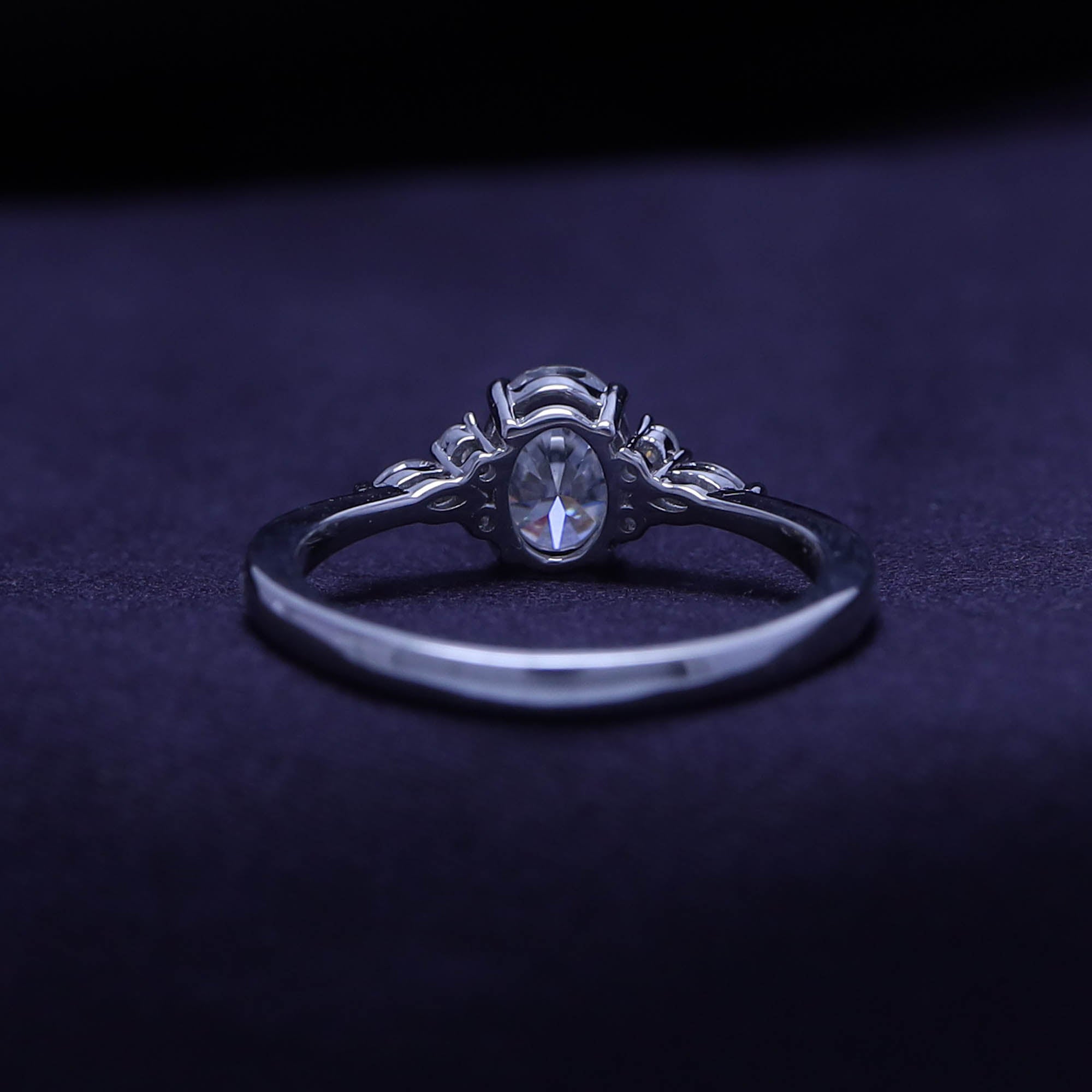 Oval, Marquise and Round Cut Cubic Zirconia Solitaire Engagement Ring for Women