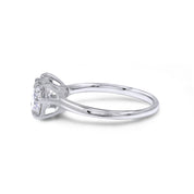 Round & Heart Lab Created Moissanite Diamond Toi Et Moi 2-Stone Engagement Ring In 925 Sterling Silver