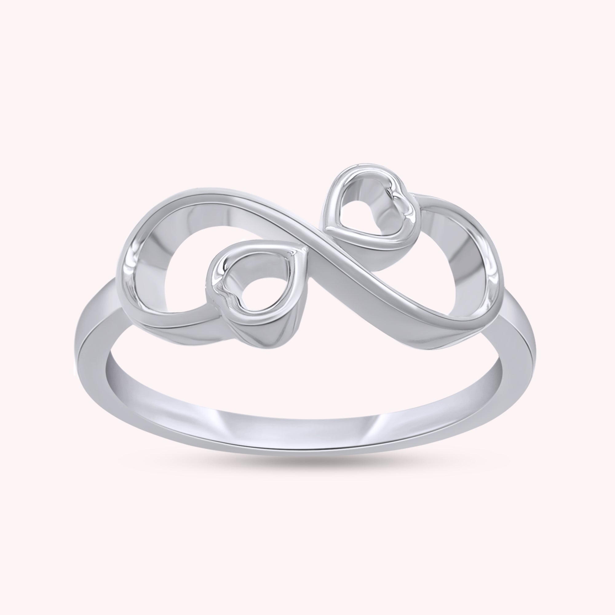 Double Heart Promise Ring for Women