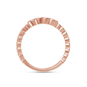 Bubble White Cubic Zirconia Initial Letter Ring