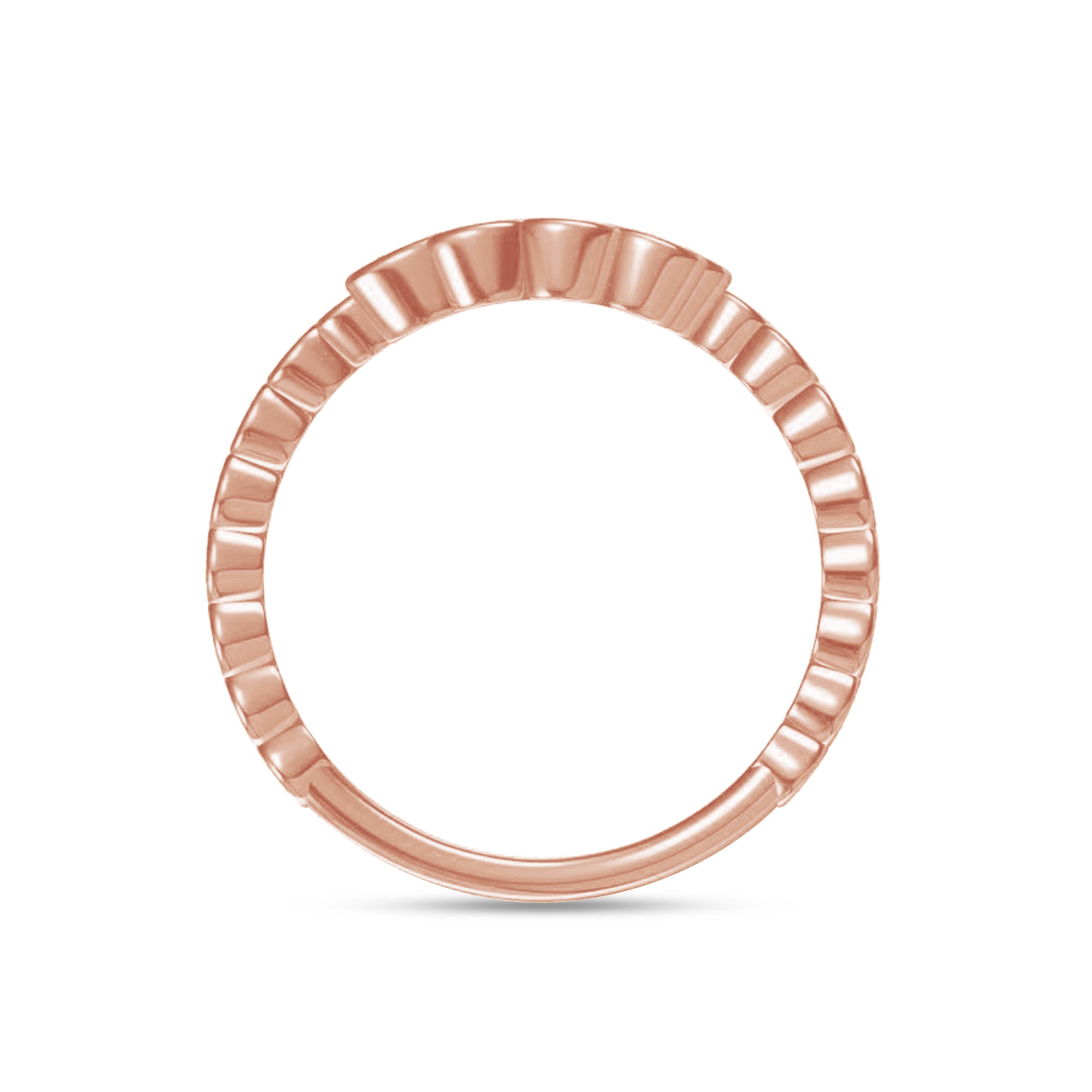 Bubble Round Lab Created Moissanite Initial Letter Ring