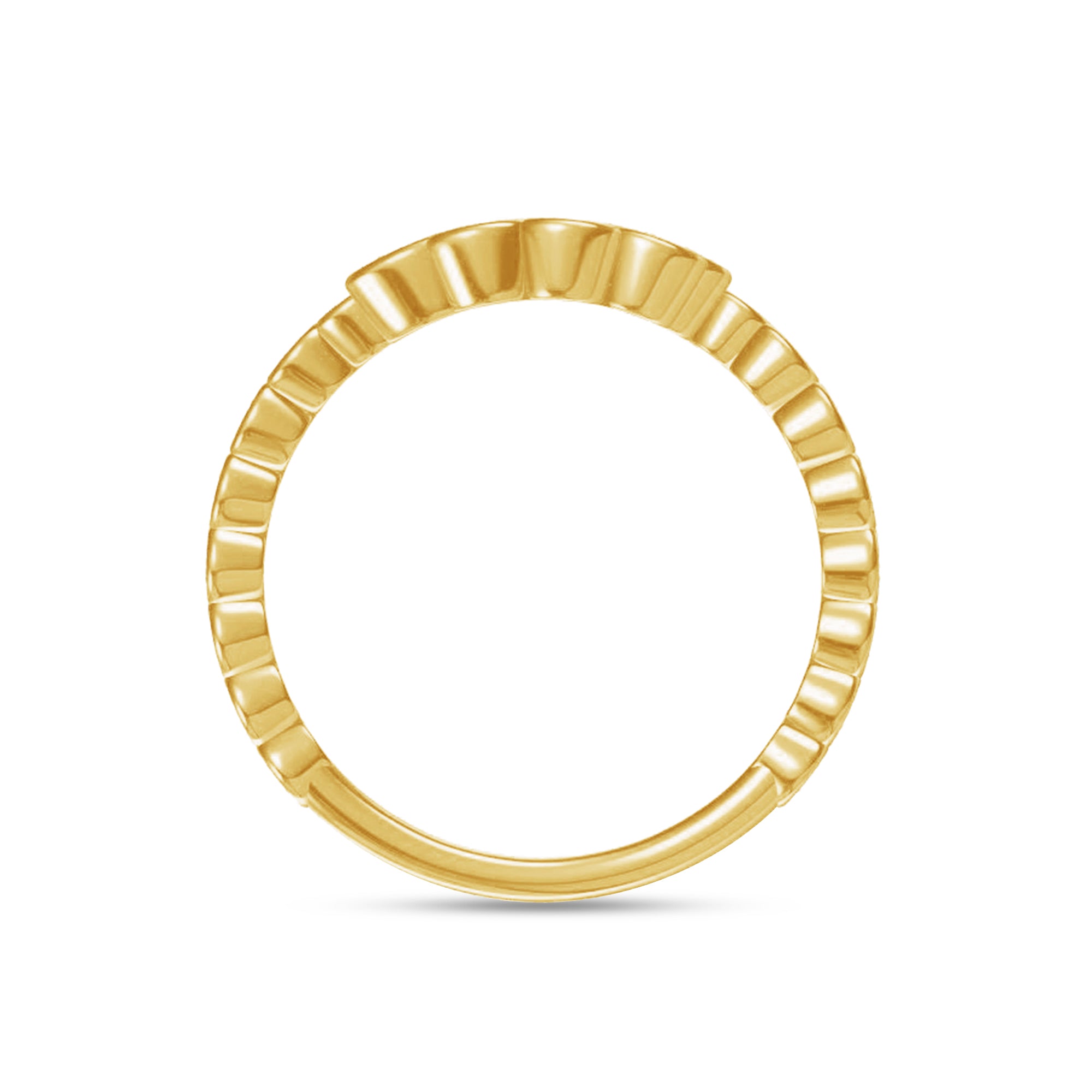 Bubble Round Lab Created Moissanite Initial Letter Ring