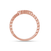 Bubble Round Lab Created Moissanite Initial Letter Ring