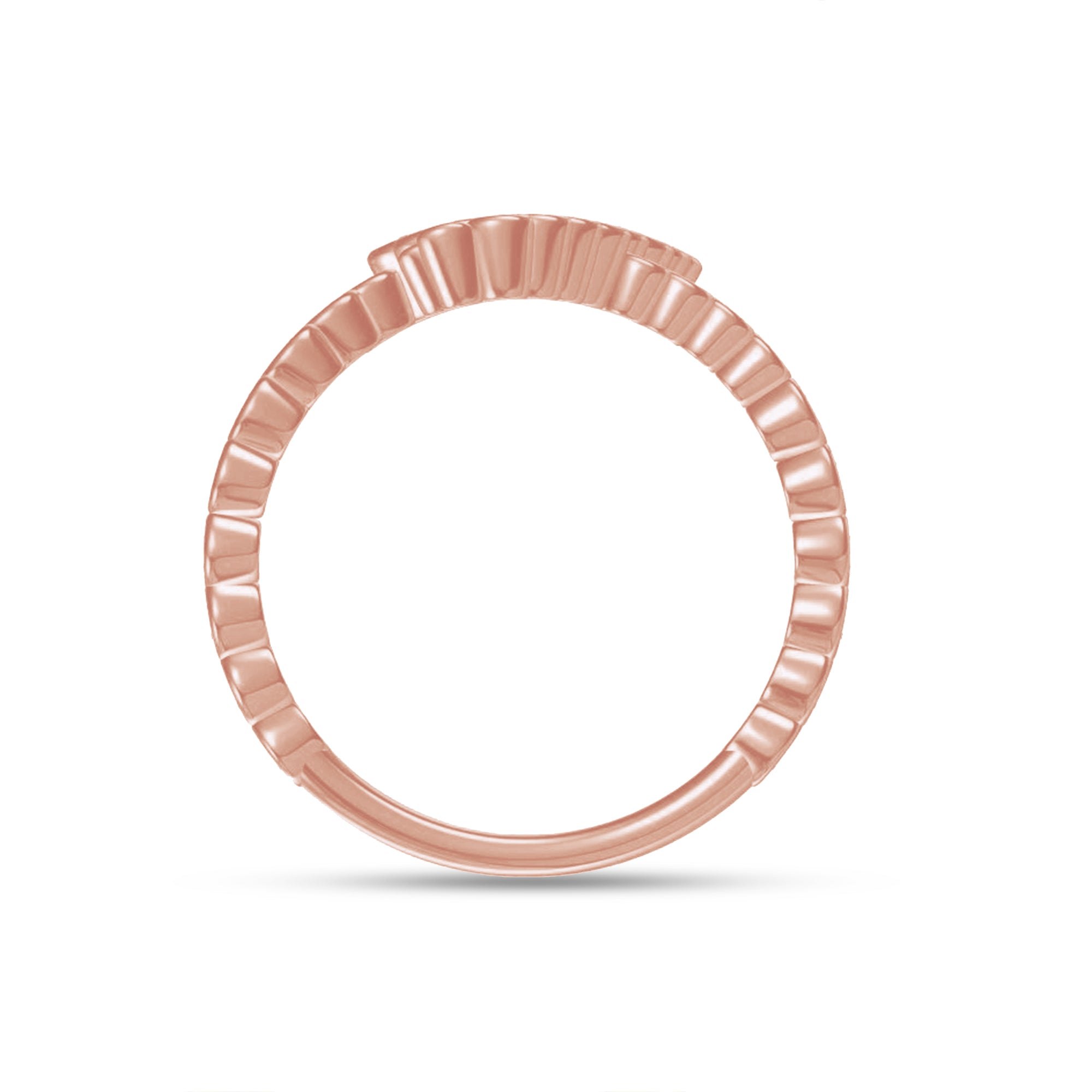 Bubble White Cubic Zirconia Initial Letter Ring