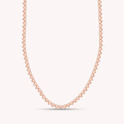 4MM Plain Heart Shape Link Necklace (16" to 20")