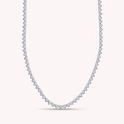 4MM Plain Heart Shape Link Necklace (16" to 20")