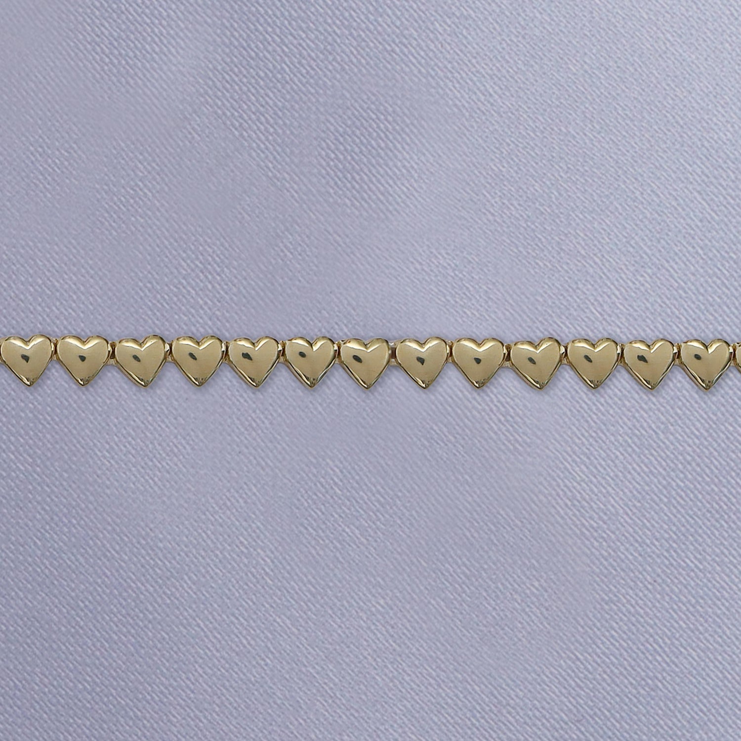 4MM Plain Heart Shape Link Necklace (16" to 20")
