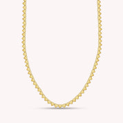 4MM Plain Heart Shape Link Necklace (16" to 20")