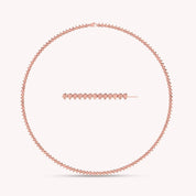 4MM Plain Pear Shape Link Necklace (16" to 20")