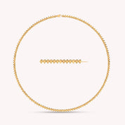 4MM Plain Pear Shape Link Necklace (16" to 20")