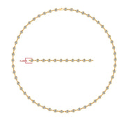 5 1/4 Carat Link Chain Necklace In Moissanite with 4.10MM Width